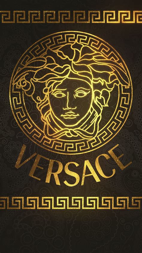 current versace logo|Versace logo background.